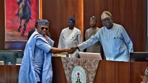TINUBU SWEARS IN EX-ALGON CHAIRMAN AS OYO STATES FEDERAL CHARACTER COMMISSIONER