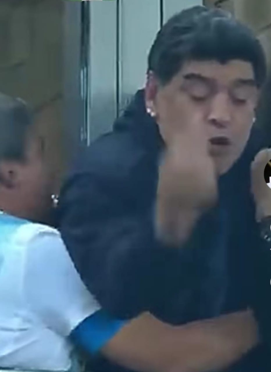 MARADONA CELEBRATES ARGENTINA LATE WINNER AGAINST NIGERIA IN 2018 WORLD CUP IN RUSSIA
